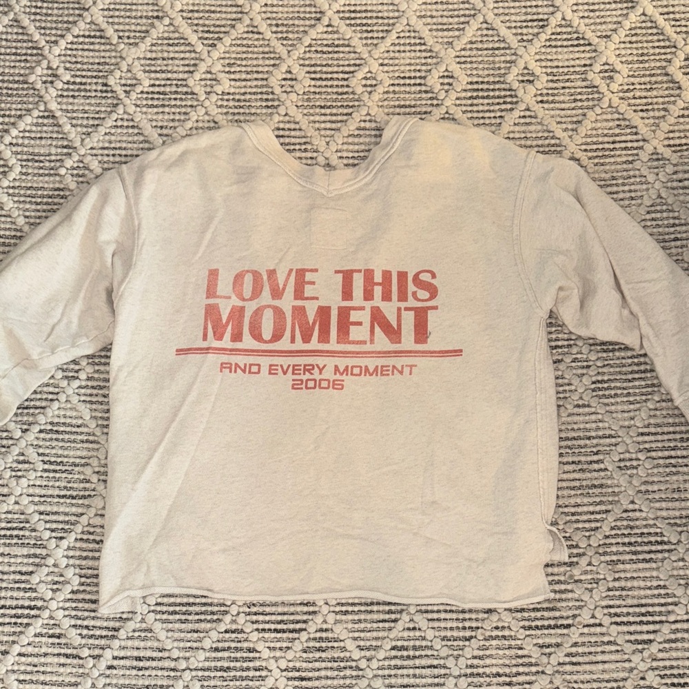 Aerie Cream and Red Graphic Kids Sweatshirt
